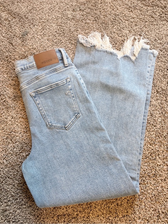 Hidden Jeans Denim - HIDDEN Light Blue Frayed Ankle Jeans